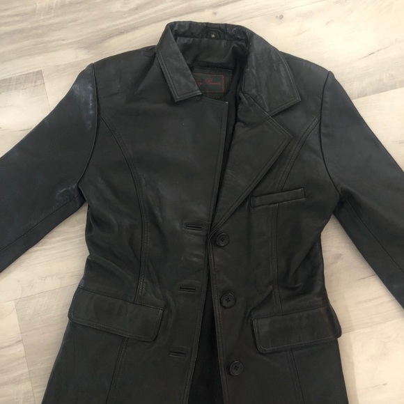 Vintage Serge Pariente Leather Blazer - Picture 3 of 9